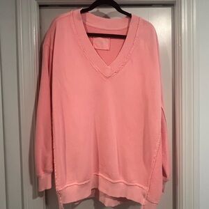 Women's Aerie Coral V-Neck Pullover